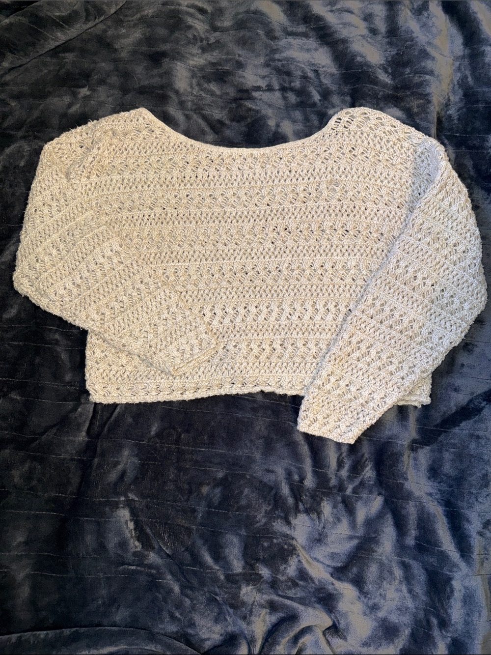Vintage 1960’s Open-Knit Cropped Women's Sweater